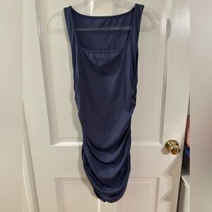 Navy blue fitted dress